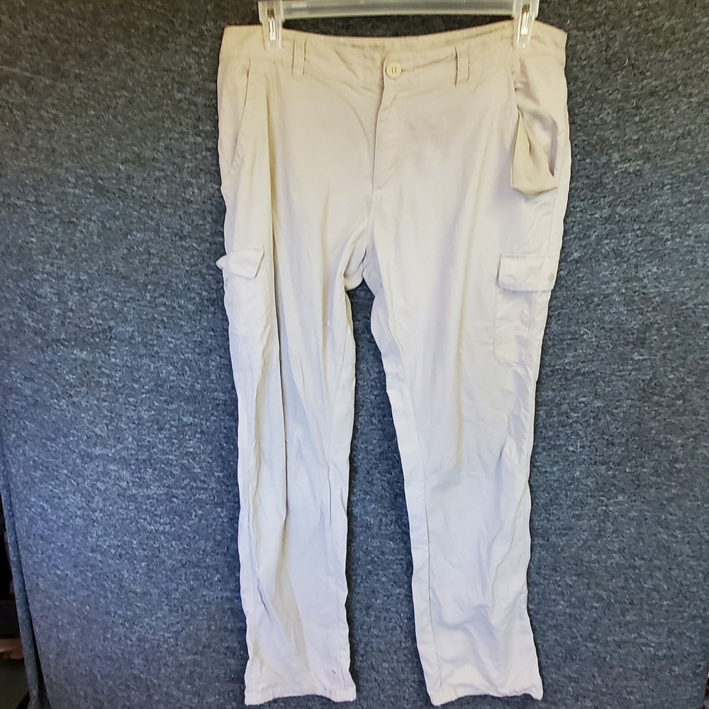 Columbia Womens Tan Khaki Cargo Hiking Pants Size 16 Regular Nylon Outdoor
